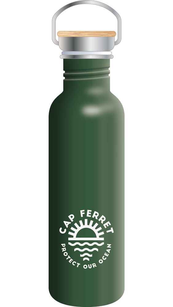 Bouteille Inox 75cl Kaki - Protect Océan Cap Ferret