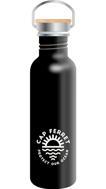 Bouteille Inox 75cl Noir - Protect Océan Cap Ferret