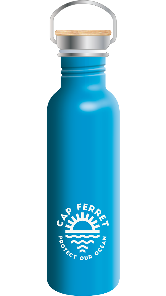 Bouteille Inox 75cl Cyan - Protect Océan Cap Ferret