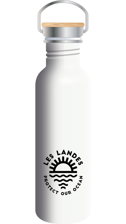 Bouteille Inox 75cl Blanc - Protect Océan Les Landes